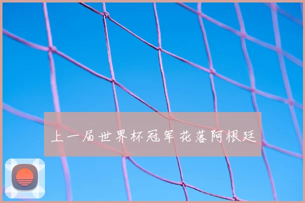 上一届世界杯冠军花落阿根廷